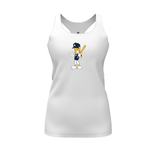 [FT0TRBWH-FYS-LOGO2] Decker Racerback Tank Top (Female Youth S, White, Logo 2)