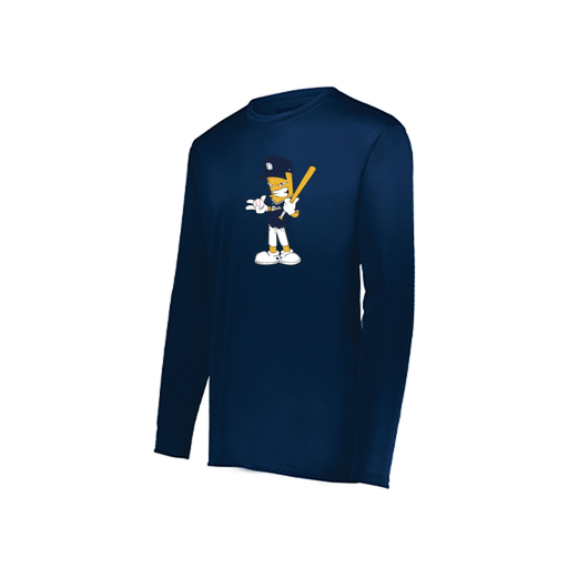 [222822.065.XS-LOGO2] Men's LS Smooth Sport Shirt (Adult XS, Navy, Logo 2)