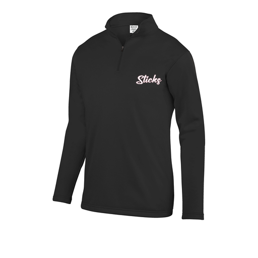 [FOLQFFBK-AS-LOGO1] Decker Men's FlexFleece 1/4 Zip (Adult S, Black, Logo 1)