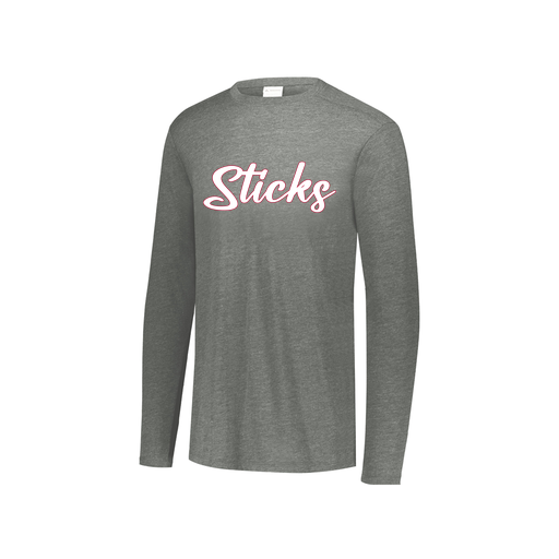 [FTLCUBGY-YS-LOGO1] Decker Youth Tri-Blend T-Shirt - Long Sleeve (Youth S, Gray, Logo 1)