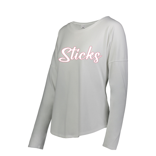[FTLCUBWH-FAS-LOGO1] Decker Women's Tri-Blend T-Shirt - Long Sleeve (Female Adult S, White, Logo 1)