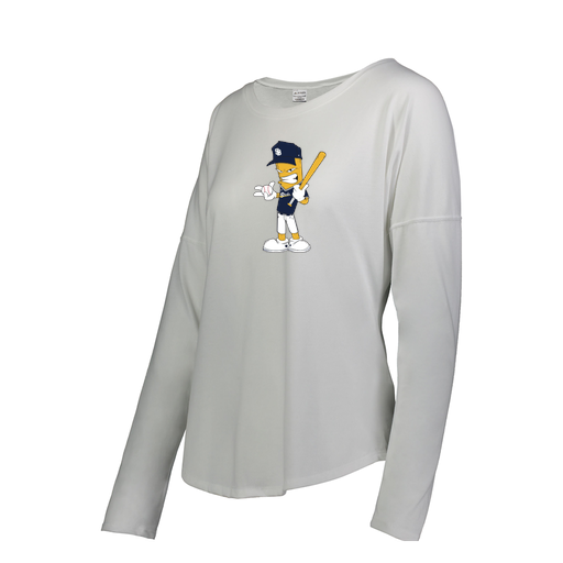 [FTLCUBWH-FAS-LOGO2] Decker Women's Tri-Blend T-Shirt - Long Sleeve (Female Adult S, White, Logo 2)